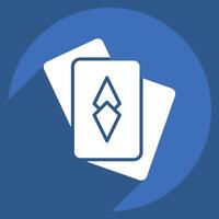 Icon Card Game. related to Retirement symbol. long shadow style. design editable vector