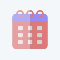 Icon Calendar. related to Retirement symbol. flat style. design editable vector
