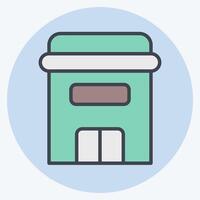 Icon Apartment. related to Retirement symbol. color mate style. design editable vector