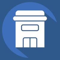 Icon Apartment. related to Retirement symbol. long shadow style. design editable vector