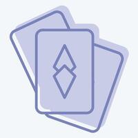 Icon Card Game. related to Retirement symbol. two tone style. design editable vector