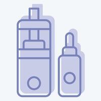 Icon Vape and Liquid. related to Vape symbol. two tone style. design editable vector