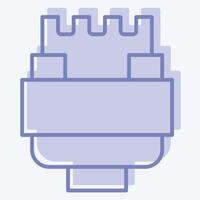 Icon Insulation. related to Vape symbol. two tone style. design editable vector