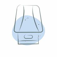 Icon Cartridge. related to Vape symbol. Color Spot Style. design editable 1 vector