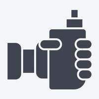 Icon Vaping. related to Vape symbol. glyph style. design editable vector