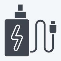 Icon Charging. related to Vape symbol. glyph style. design editable vector