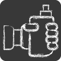 Icon Vaping. related to Vape symbol. chalk Style. design editable vector
