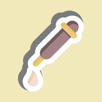 Sticker Pipette. related to Vape symbol. design editable vector