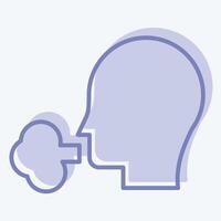 Icon Smoke 2. related to Vape symbol. two tone style. design editable vector
