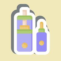 Sticker Vape and Liquid. related to Vape symbol. design editable vector