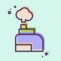 Icon Smoke. related to Vape symbol. MBE style. design editable vector