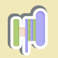 Sticker Toil. related to Vape symbol. design editable vector