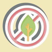 Sticker No Tabacco. related to Vape symbol. design editable vector