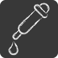 Icon Pipette. related to Vape symbol. chalk Style. design editable vector