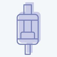 Icon Tank. related to Vape symbol. two tone style. design editable vector