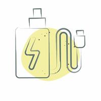 Icon Charging. related to Vape symbol. Color Spot Style. design editable vector
