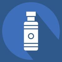 Icon Nicotine. related to Vape symbol. long shadow style. design editable vector