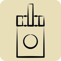 Icon Sticks. related to Vape symbol. hand drawn style. design editable vector