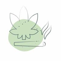 Icon Cannabis. related to Smoking symbol. Color Spot Style. design editable vector