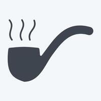Icon Smoking Pipe. related to Retirement symbol. glyph style. design editable vector