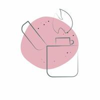 Icon Lighter. related to Smoking symbol. Color Spot Style. design editable vector