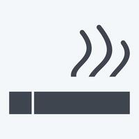 Icon Cigarette. related to Smoking symbol. glyph style. design editable vector