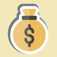 Sticker Money. related to Retirement symbol. design editable vector