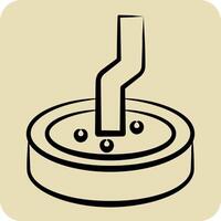 Icon Cigarette Stub. related to Smoking symbol. hand drawn style. design editable vector