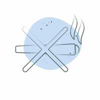 Icon Ban Smoking. related to Smoking symbol. Color Spot Style. design editable vector