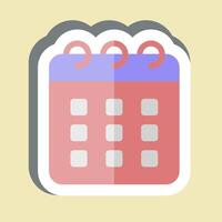 Sticker Calendar. related to Retirement symbol. design editable vector