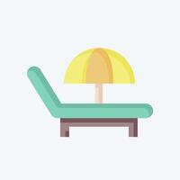 Icon Sun Bad. related to Retirement symbol. flat style. design editable vector