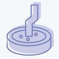 Icon Cigarette Stub. related to Smoking symbol. two tone style. design editable vector