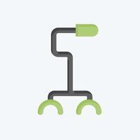 Icon Stick. related to Retirement symbol. flat style. design editable vector