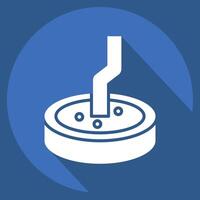 Icon Cigarette Stub. related to Smoking symbol. long shadow style. design editable vector