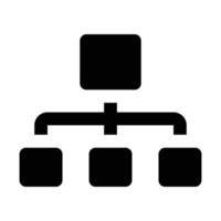 Simple Organization glyph icon. The icon can be used for websites, print templates, presentation templates, illustrations, etc vector