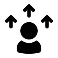 Simple Self Improvement glyph icon. The icon can be used for websites, print templates, presentation templates, illustrations, etc vector