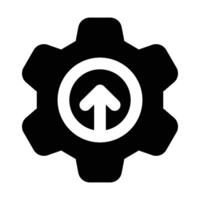 Simple Improvement glyph icon. The icon can be used for websites, print templates, presentation templates, illustrations, etc vector