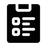 Simple Task glyph icon. The icon can be used for websites, print templates, presentation templates, illustrations, etc vector