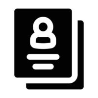 Simple Portfolio glyph icon. The icon can be used for websites, print templates, presentation templates, illustrations, etc vector