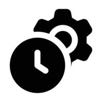 Simple Time Management glyph icon. The icon can be used for websites, print templates, presentation templates, illustrations, etc vector