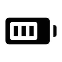 Simple Battery glyph icon. The icon can be used for websites, print templates, presentation templates, illustrations, etc vector