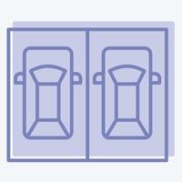 Icon Parking Area. related to Parking symbol. two tone style. design editable vector