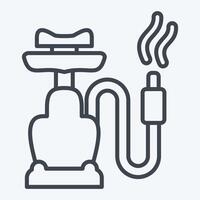 Icon Shisha. related to Smoking symbol. line style. design editable vector