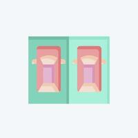 Icon Parking Area. related to Parking symbol. flat style. design editable vector