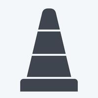 Icon Traffic Cone. related to Parking symbol. glyph style. design editable vector