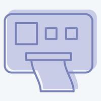 Icon Ticket Machine. related to Parking symbol. two tone style. design editable vector