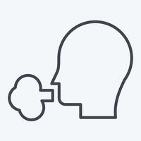Icon Smoke 2. related to Vape symbol. line style. design editable vector