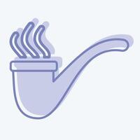 Icon Pipe. related to Smoking symbol. two tone style. design editable vector