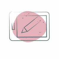 Icon Magic Slate. related to Kindergarten symbol. Color Spot Style. design editable vector