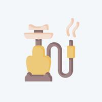 Icon Shisha. related to Smoking symbol. flat style. design editable vector
